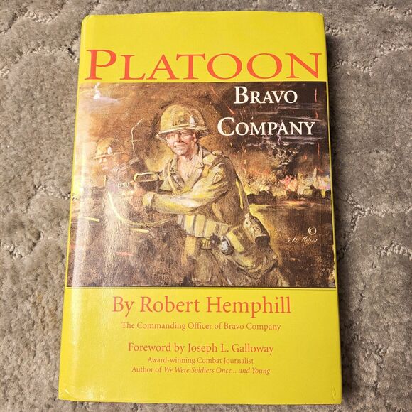Platoon Bravo Company by Robert Hemphill Vietnam War HCDJ SIGNED PLUS - Main Image
